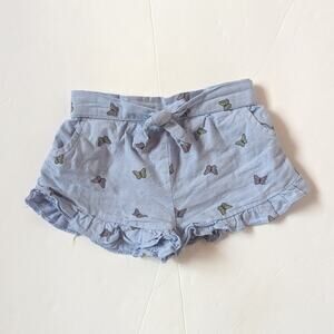 Lemon Kiss Shorts Girls Sz 3T Blue Butterfly Ruffle Boutique
